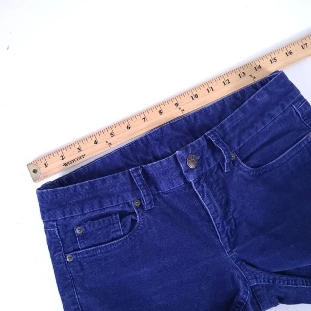 J. Crew Blue Favorite Fit Corduroy Pants Size 27 Short 27S